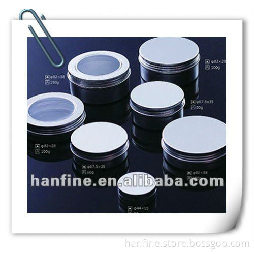 30-250g empty aluminum jar for packaging